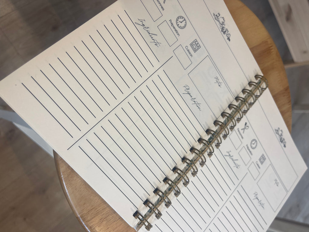 Journal de recette à personnaliser